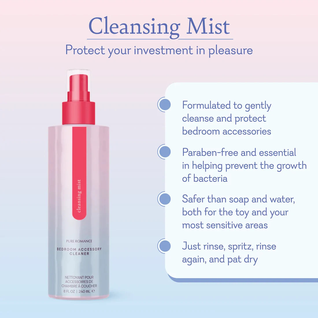 Cleansing Mist - Adult Toy Cleaner - 2 Pack