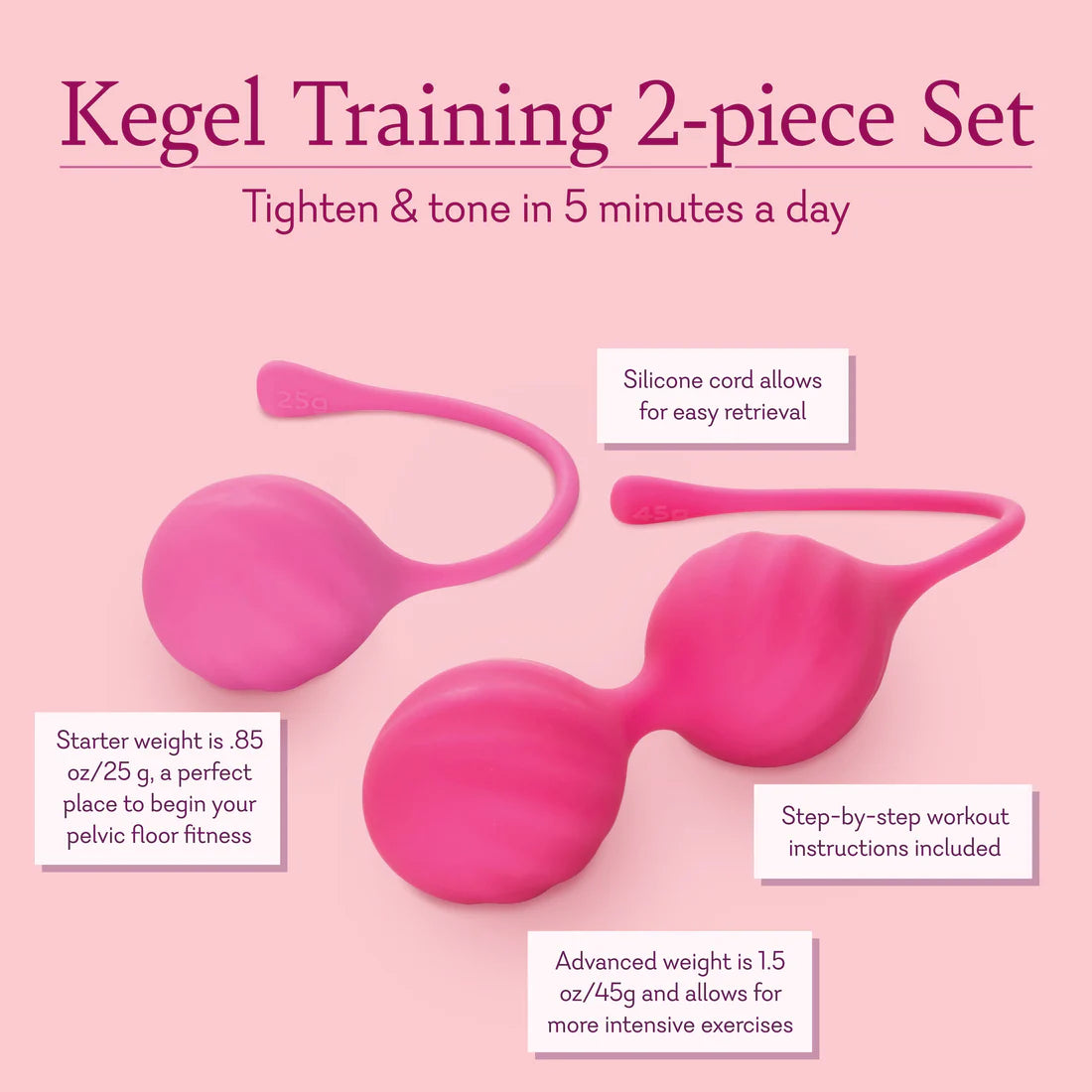 Kegel Training - 2 Piece Set - NEW!